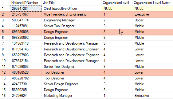 Choose Function Results using HR Data