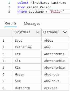 SQL Where Less Than Comparison