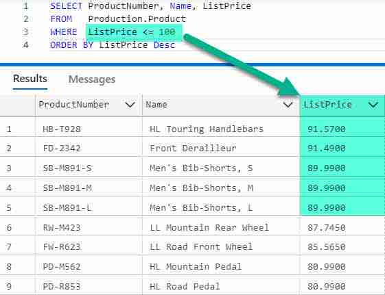 SQL Less Than or Equal To Operator.