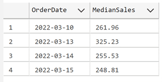 SQL Moving Median Result
